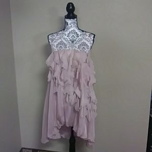 Ruffle Hi Lo Bubble Hem Tunic